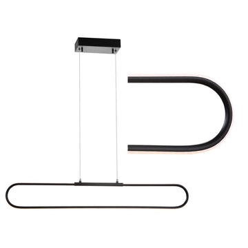 Ned 39" Dimmable Adjustable Integrated LED Metal Linear Pendant - JONATHAN Y